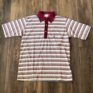 Grand Slam Munsing Wear Vintage Striped Polo Mens Large Made in the USA